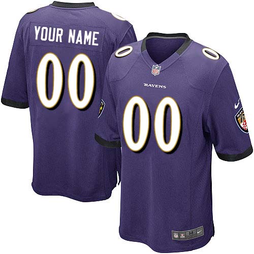 Nike Baltimore Ravens Customized Purple Stitched Youth NFL Jersey